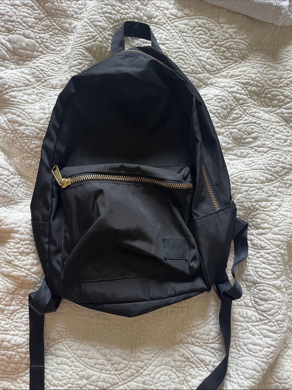 Small Herschel Black Backpack
